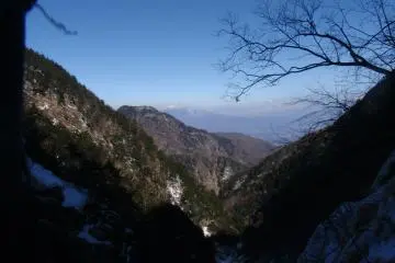 Looking down the valley