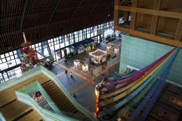 Entrance hall of the Kyushu National Museum from above