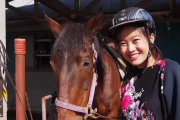 Trinity & I at the end of my beautiful horse-riding sesson.