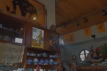 Here you can see one of the two distinctive round windows at the rear of the restaurant