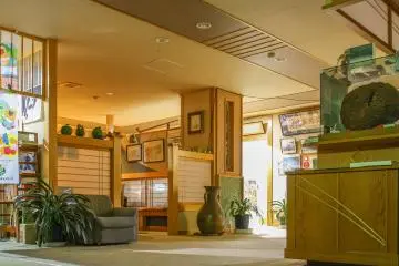 Walking through the entrance