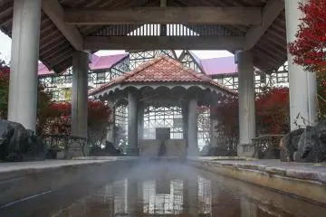 A foot spa at the front of the hotel to sooth weary feet