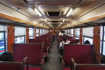 The interior of the locomotive