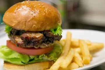 The special smoked bacon burger