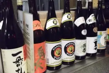 <p>Bottles on the counter</p>