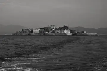 View of the island and its sea wall
