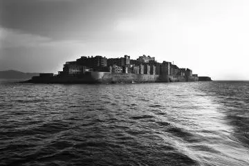 Leaving Gunkanjima, the "battleship"