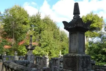 Cemetery area up the hill