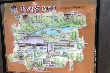 <p>A map in the parking lot shows just how expansive the temple and garden grounds are.</p>