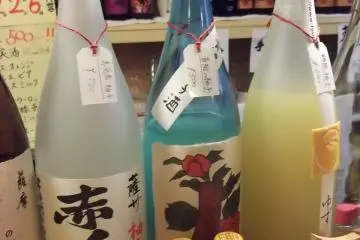<p>More of the bottles on the counter</p>
