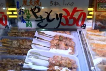 Cook your own yakitori  at Akita Citizens market one of the freshest fish markets north of Tsukiji