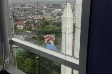 <p>A view of the elevator ride up the tower.</p>