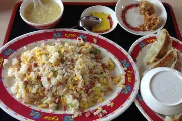 <p>The fried rice set with gyoza is more than enough for one person</p>