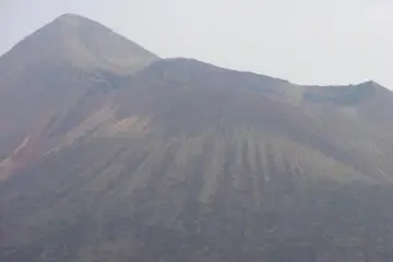 The peak of Takachiho-dake in the distance