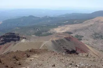 Walking along a crater ridge