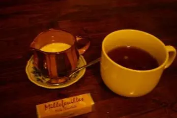 chai tea with a sweet treat 