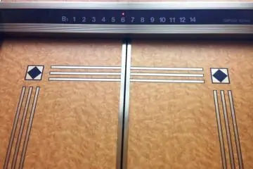 <p>Retro looking elevators at Karasuma Kyoto Hotel Next to Hankyu and Subway Stations</p>