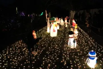 There isn't any snow to be had in Okinawa but these snowmen help to capture a kind of white Christmas for Okinawans