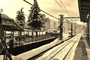<p>View of the tracks from&nbsp;Urasa Station</p>