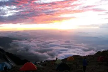 A sea of clouds in Nagano Prefecture Japan, between Mt Shirouma and Mt Karamatsu.