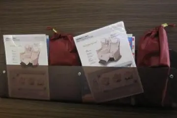 Slippers in pretty red pouch are provided for you