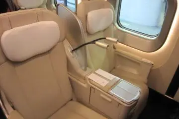 All leather-covered, auto-reclining seats