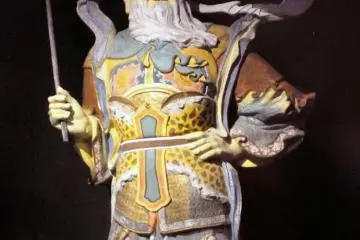 <p>The Windy Wrathful Deity is one of twelve deities that protect the twelve&nbsp;sacred directions from demons entering into this world.</p>