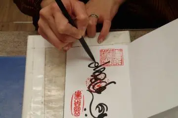 <p>Getting my second stamp in my Nokyocho (stamp book)</p>