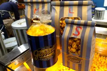 Just a few of the signature products available at Garrett Popcorn Shops in Harajuku
