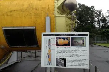 Rocket and satellite&nbsp;models are found all around the center--even outside!