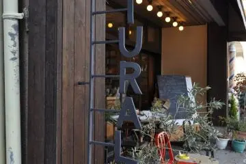 <p>Front of the shop sign</p>
