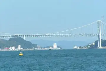 The Kanmonkyo Bridge which connects Yamaguchi and Fukuoka. The Kanmon Tunnel is the first undersea railway tunnel in the world