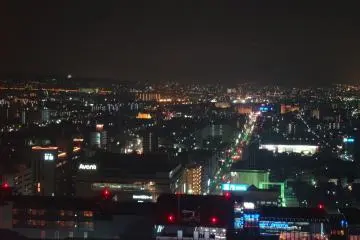 <p>The view at night is equally beautiful; it's actually&nbsp;the only&nbsp;panoramic view you can have in Kyoto.&nbsp;</p>