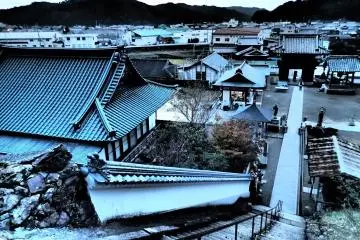<p>Looking down over the temple grounds</p>