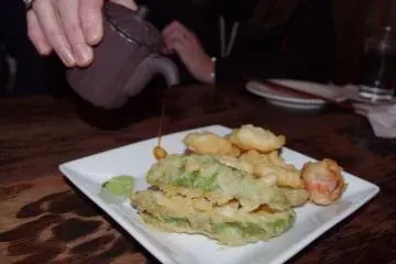 <p>Camembert and Avocado Tempura</p>