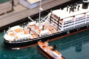 <p>Models of old trading ships</p>