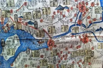 <p>Old map of trading ports of Osaka and Kansai</p>