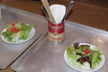 Complimentary Salad, and the very Retro Campbell's Tin!