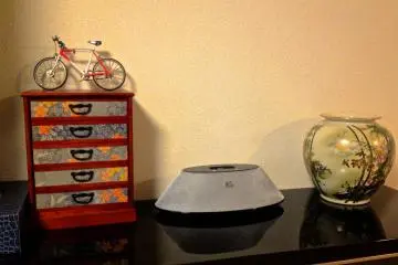 A pot at 1000 yen (post bargaining) and the ornament box at 1200 yen;&nbsp;my living room has many such artifacts collected from the Yasukuni Shrine flea market.