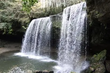 <p>You can actually climb behind the waterfall</p>