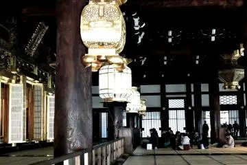<p>Worshippers on the first day of the year</p>