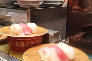 <p>ซูชิค่ะ ราคาที่จ่ายตามจานที่รับประทานค่ะ</p>