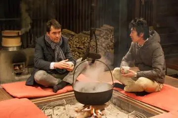 Outdoor Fireplace at KAI Alps