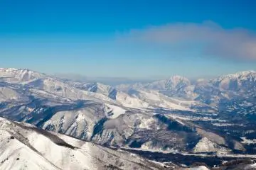 The spectacular view from the top of one of many ski lifts.