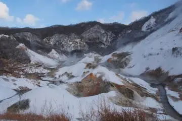 <p>ภูมิทัศน์ที่สวยงามภายใน <em>Noboribetsu Jigokudani</em> หรือ Hell Valley</p>
