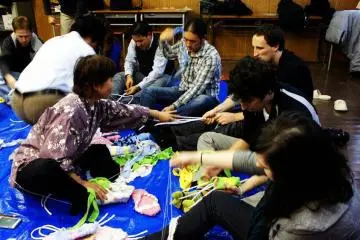 Sandal-making class with Tashiro-sensei
