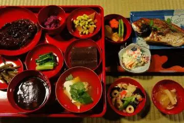 Traditional Aizu-area feast