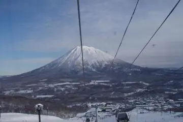 Mt. Yotei from half way up the gondola