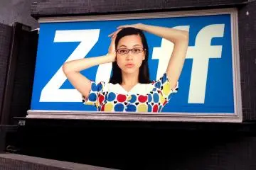 <p>8. Heading down on the SE side of the overpass and you may see some artistic ads which change from time to time</p>
