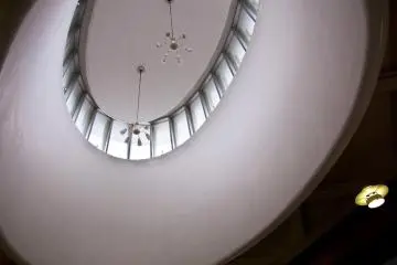 Inside the dome of Arita station